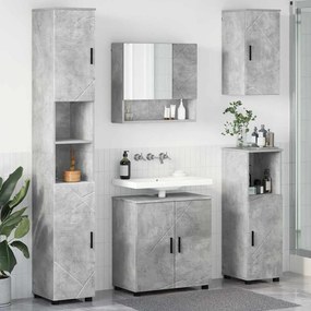 vidaXL Conjunto de Móveis para Banheiro 5 pcs Cinzento cimento