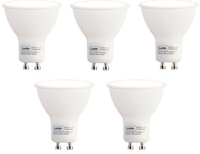 Conjunto de 5 lâmpadas LED GU10 8.5W 950lm 3000K