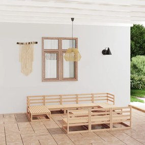vidaXL 11 pcs conjunto lounge de jardim pinho maciço