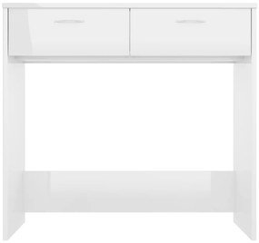 Secretária 80x40x75 cm derivados de madeira branco brilhante