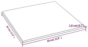 Painel de parede 12 pcs 30x30 cm veludo 1,08 m² cor creme