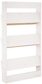 Floreira parede c/ 3 caixas 60x18,5x110 cm pinho maciço branco