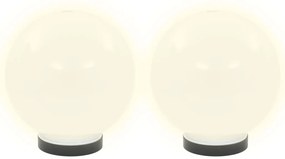 Candeeiros esféricos LED 4 pcs 20 cm PMMA