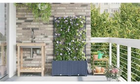 Jardineiras de Jardim 1 pc Cinzeto 80 x 40 x 142 cm Plástico