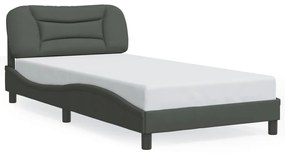 Estrutura de cama com LED sem colchão 100x200 cm tecido