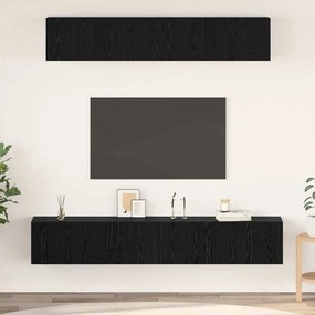 vidaXL Conjunto de móvel de TV 5 pcs Carvalho Preto 80 x 30 x 30 cm