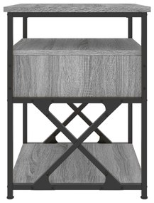Mesas de cabeceira 2 pcs derivados madeira sonoma cinza