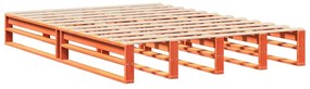 Cama sem colchão 140x190 cm pinho maciço castanho-mel