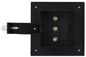 Candeeiro de exterior solar LED 6 pcs preto quadrado 12 cm