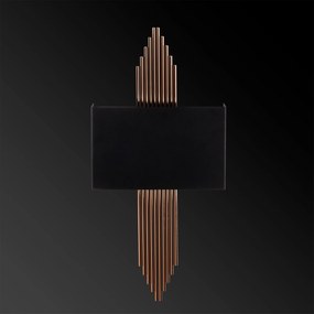 Aplique de Parede 613 – Preto e Cobre – 75 x 10 x 22 cm