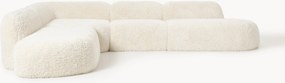 Sofá de canto modular XL em teddy Wolke (4 lugares)