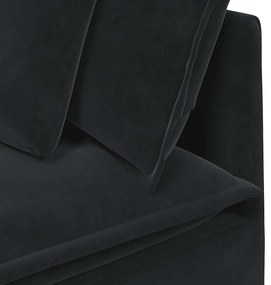 Sofá modular com almofadas veludo preto