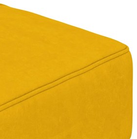 Sofá-cama 2 lugares com duas almofadas veludo amarelo