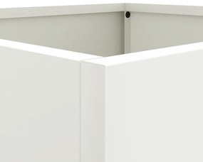 Vaso/floreira 32x30x29 cm aço laminado a frio branco