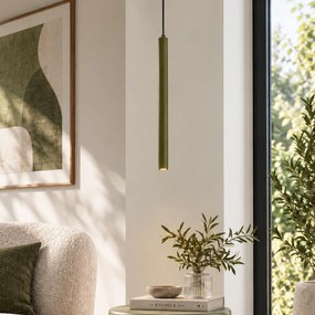 Candeeiro Suspenso Moderno Verde com Placa de Teto Integrada - Chuba