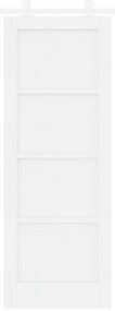 Porta Deslizante com Conjunto de Ferragens Branca 73,5x198,5 cm de Mad