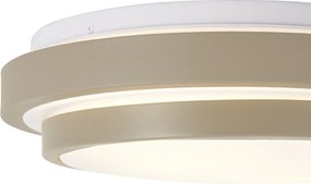 Plafon moderno taupe com branco 34cm IP44 - Walden