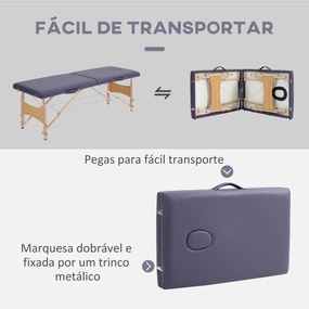 Marquesa de Massagem Dobrável Mesa de Massagem Portátil com Apoio para