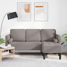 Sofá L de 3 lugares vidaXL em taupe de 160 cm