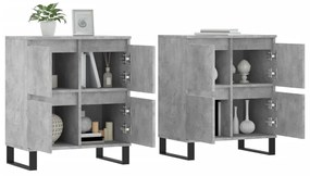Aparadores 2 pcs derivados de madeira cinzento cimento