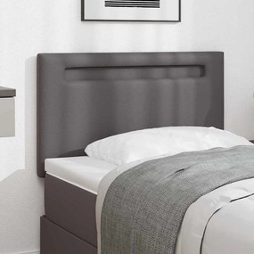vidaXL Cabeceira de Design Simples Cinza 100 cm Couro Sintético