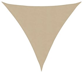 Guarda-sol tecido Oxford triangular 3,6x3,6x3,6 m bege
