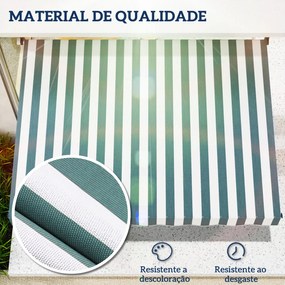 Toldo Manual Retrátil 200x150 cm com Manivela de Alumínio Ângulo Ajust