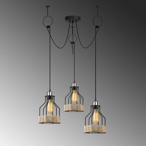 Chandelier Fiko – Preto – 97 cm de diâmetro
