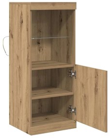 Buffet vidaXL com Luzes LED Carvalho Artesanal 41x37x100 cm