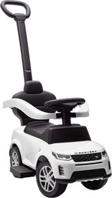 AIYAPLAY Andador Infantil Land Rover Discovery Licenciado Carrinho para EmPUrrar com Pega Removível 84x40x94,5cm Branco | Aosom Portugal