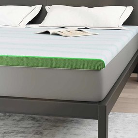Protetores de Colchão Branco e Verde 200 x 200 cm