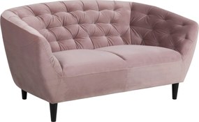 Chesterfield sofá Norsica 260, Número de lugares: 2, Rosa Dusty, 150x84x78cm, 32 kg, Tecido, Pernas: Madeira, Parcialmente montado, Madeira: Borracha