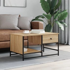 vidaXL Mesa de centro 85,5x51x45 cm derivados madeira carvalho sonoma