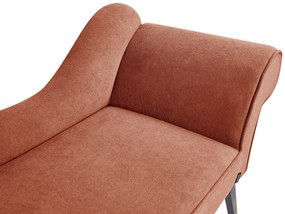 Chaise-longue à direita em tecido vermelho BIARRITZ Beliani