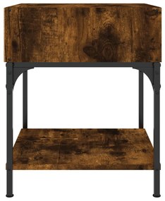 Mesas cabeceira 2pcs 40x41x50 cm deriv. madeira carvalho fumado
