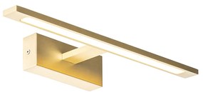 Candeeiro de parede em latão 41,5 cm com LED incluído IP44 - Jerre Design