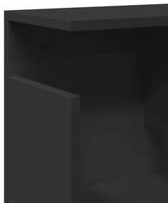 Armário parede 100x20x30 cm derivados de madeira preto