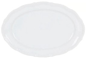 Recipiente de Cozinha Maria Oval Porcelana Branco (35 x 24 x 3 cm)