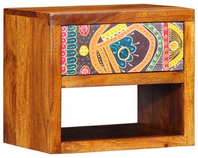 Cômoda de Cabeceira vidaXL 40x35x35 cm Madeira Sólida de Acácia