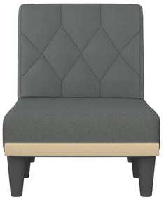 Chaise longue tecido cinzento-escuro