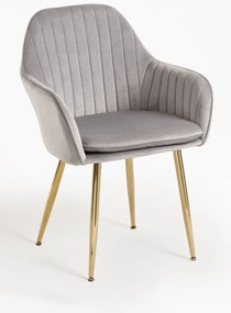 Pack 4 Cadeiras Chic Golden - Cinza claro