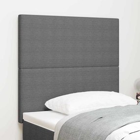 Cabeceira vidaXL Design Simples Cinza Claro 80 cm Tecido de Corduroy