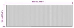 Tapete retangular 100x300 cm bambu castanho