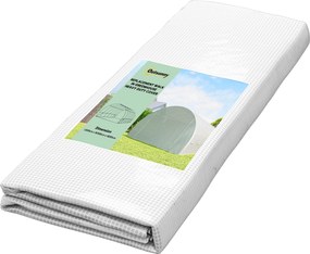 Outsunny Cobertura de Estufa de Túnel 6x3x2m Cobertura de Substituição de Estufa com 12 Janelas e Portas Enroláveis Branco | Aosom Portugal