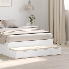 Camas com Gavetas vidaXL Brancas 120x36,5x16,5 cm Madeira Engenheirada