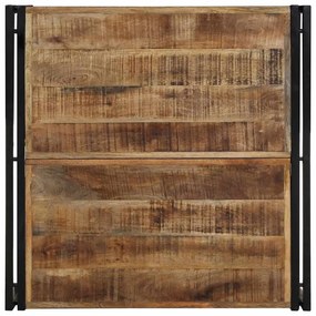 Mesa de centro 80x80x35 cm madeira de mangueira áspera maciça