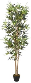 358960 vidaXL Árvore de bambu artificial 828 folhas 150 cm verde