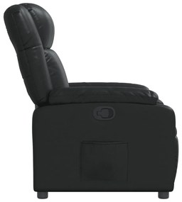 Poltrona reclinável couro artificial preto