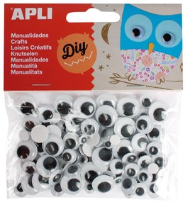 Kit Manualidades Olhos Redondos Móveis 100un. – Apli