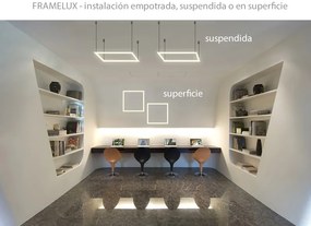 Pack 2 Painéis Led FRAMELUX 42W, driver LIFUD, 60x60 cm branco quente
